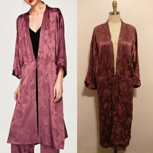 Zara Floral Jacquard Kimono Robe